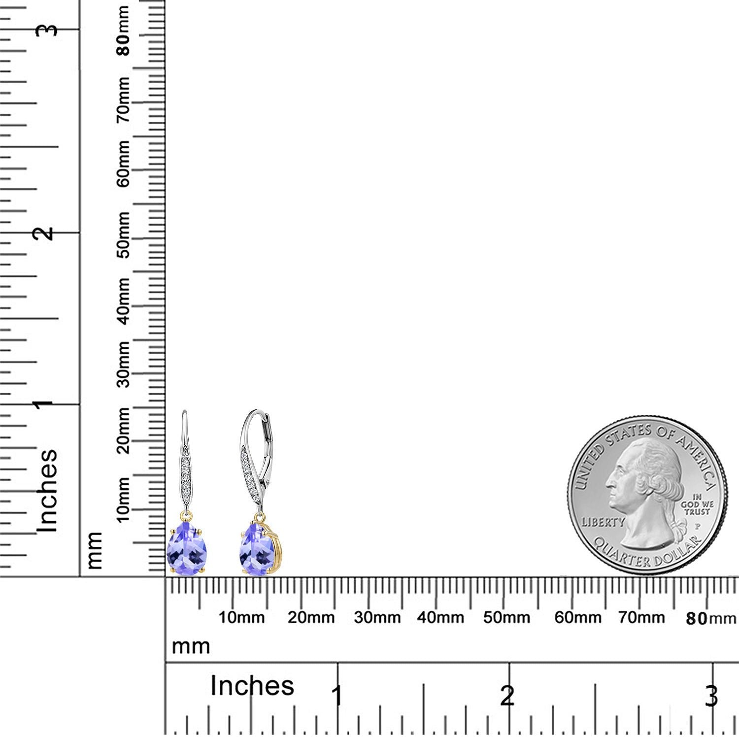 Earrings in 925 Sterling Silver and 10K Yellow Gold