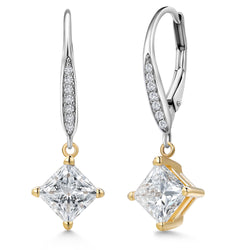 Earrings in 925 Sterling Silver and 10K Yellow Gold