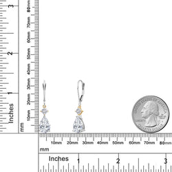 Earrings in 925 Sterling Silver and 10K Yellow Gold