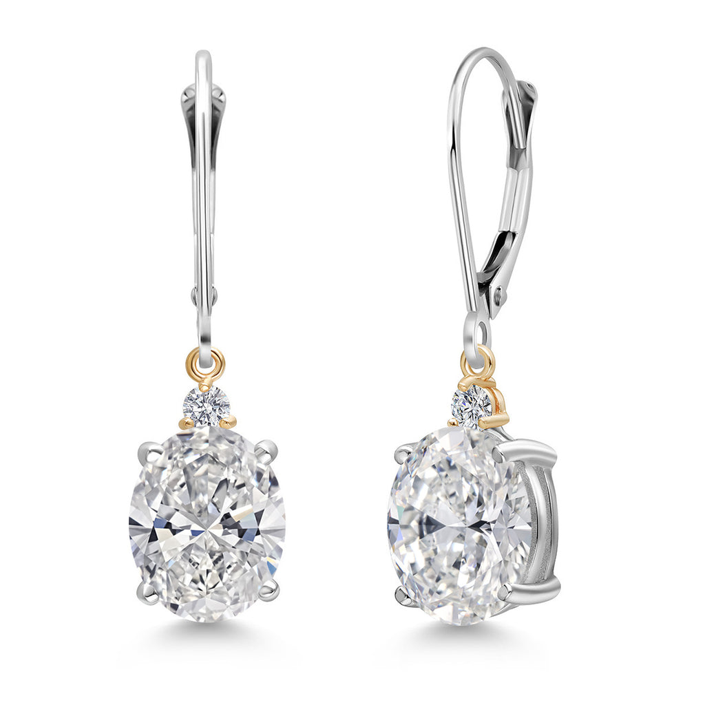 Earrings in 925 Sterling Silver and 10K Yellow Gold