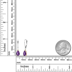 Earrings in 925 Sterling Silver and 10K Yellow Gold