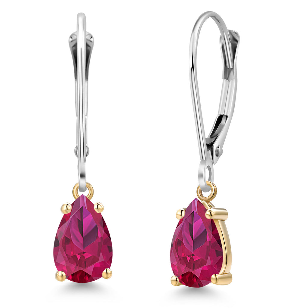 Earrings in 925 Sterling Silver and 10K Yellow Gold