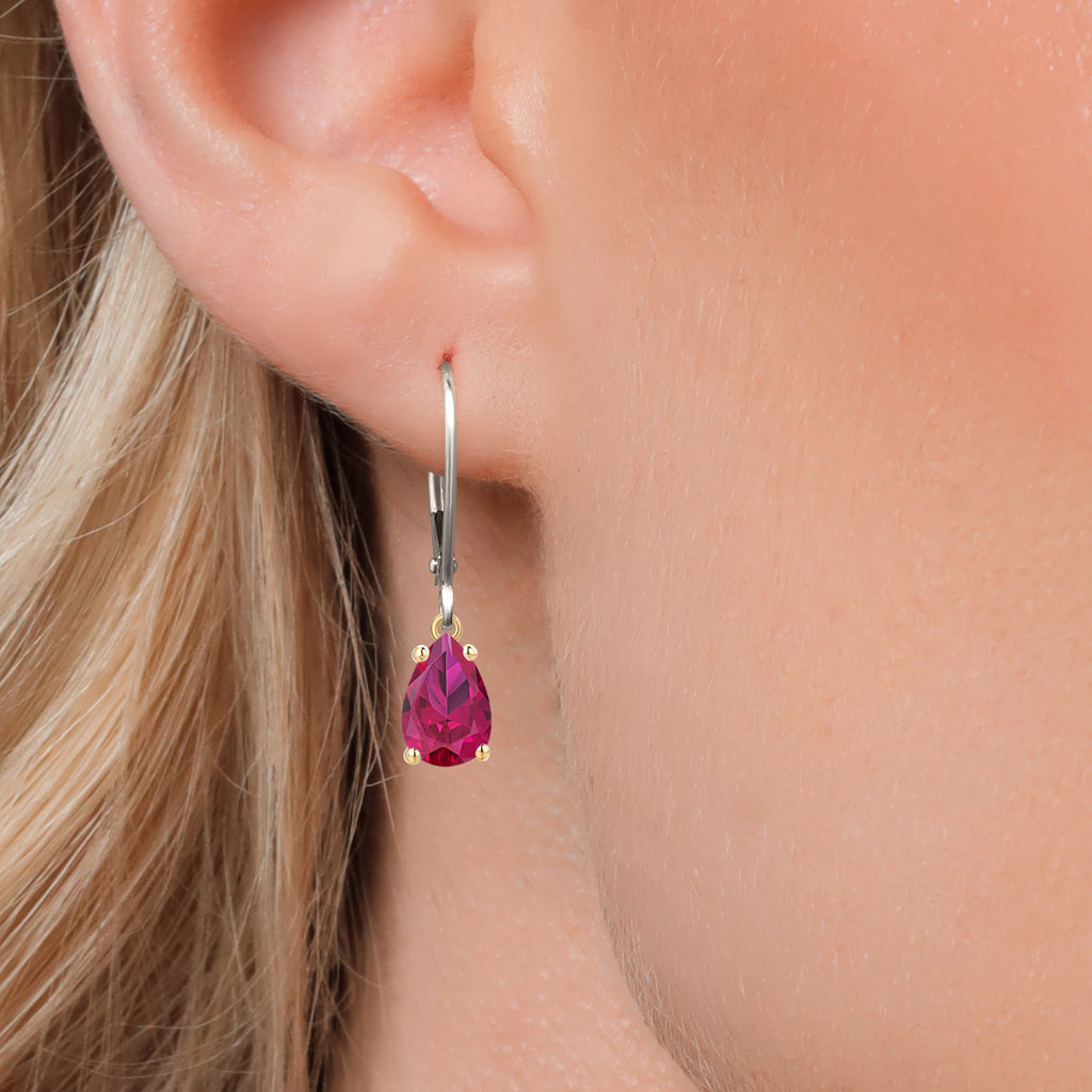 Earrings in 925 Sterling Silver and 10K Yellow Gold