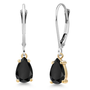 Earrings in 925 Sterling Silver and 10K Yellow Gold