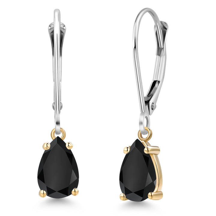 Earrings in 925 Sterling Silver and 10K Yellow Gold