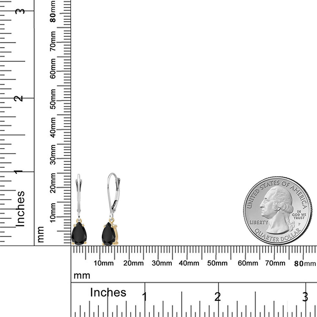Earrings in 925 Sterling Silver and 10K Yellow Gold