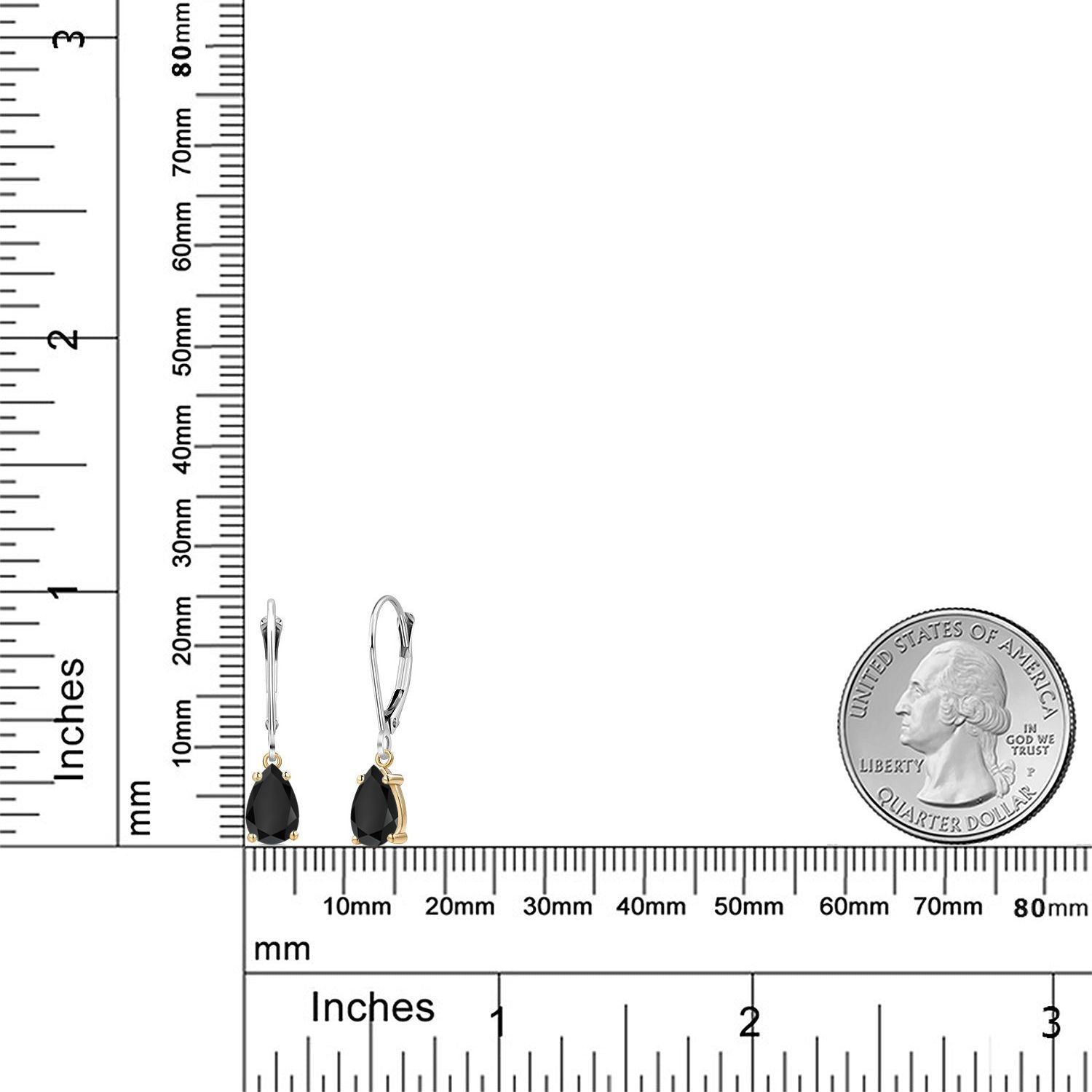 Earrings in 925 Sterling Silver and 10K Yellow Gold