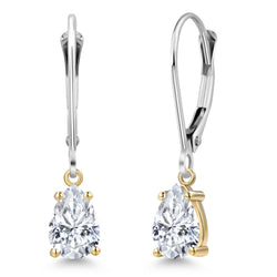 Earrings in 925 Sterling Silver and 10K Yellow Gold