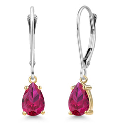 Earrings in 925 Sterling Silver and 10K Yellow Gold