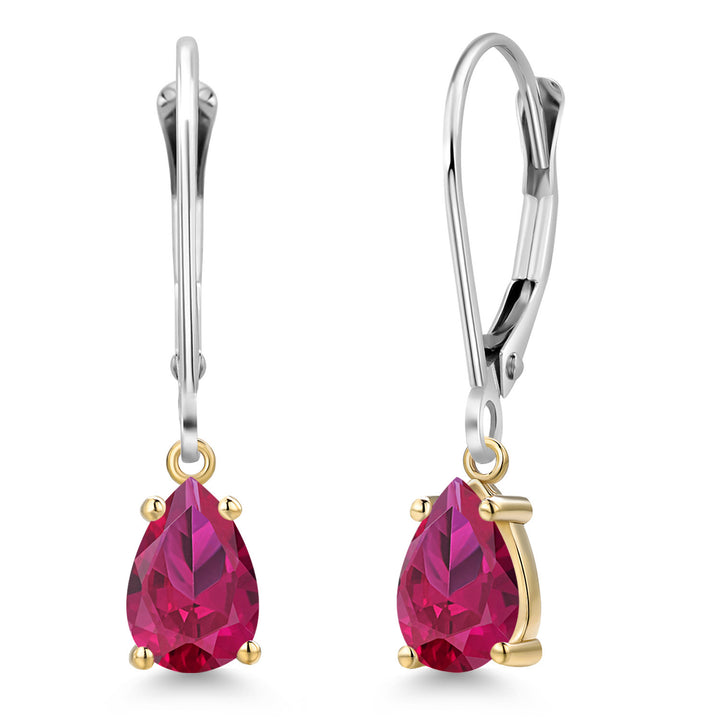 Earrings in 925 Sterling Silver and 10K Yellow Gold