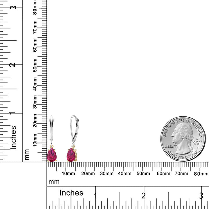 Earrings in 925 Sterling Silver and 10K Yellow Gold