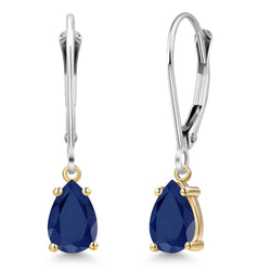 Earrings in 925 Sterling Silver and 10K Yellow Gold