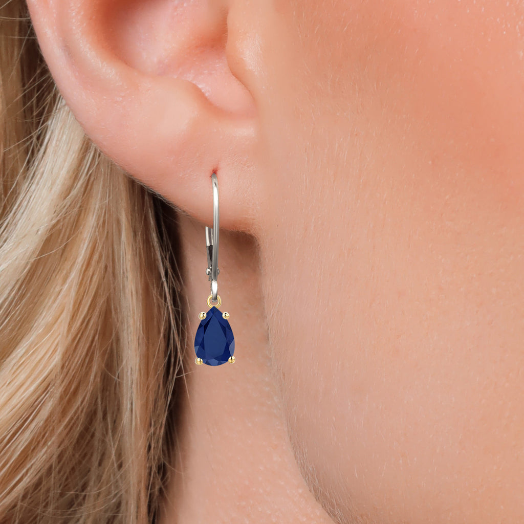 Earrings in 925 Sterling Silver and 10K Yellow Gold