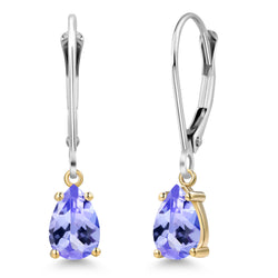 Earrings in 925 Sterling Silver and 10K Yellow Gold