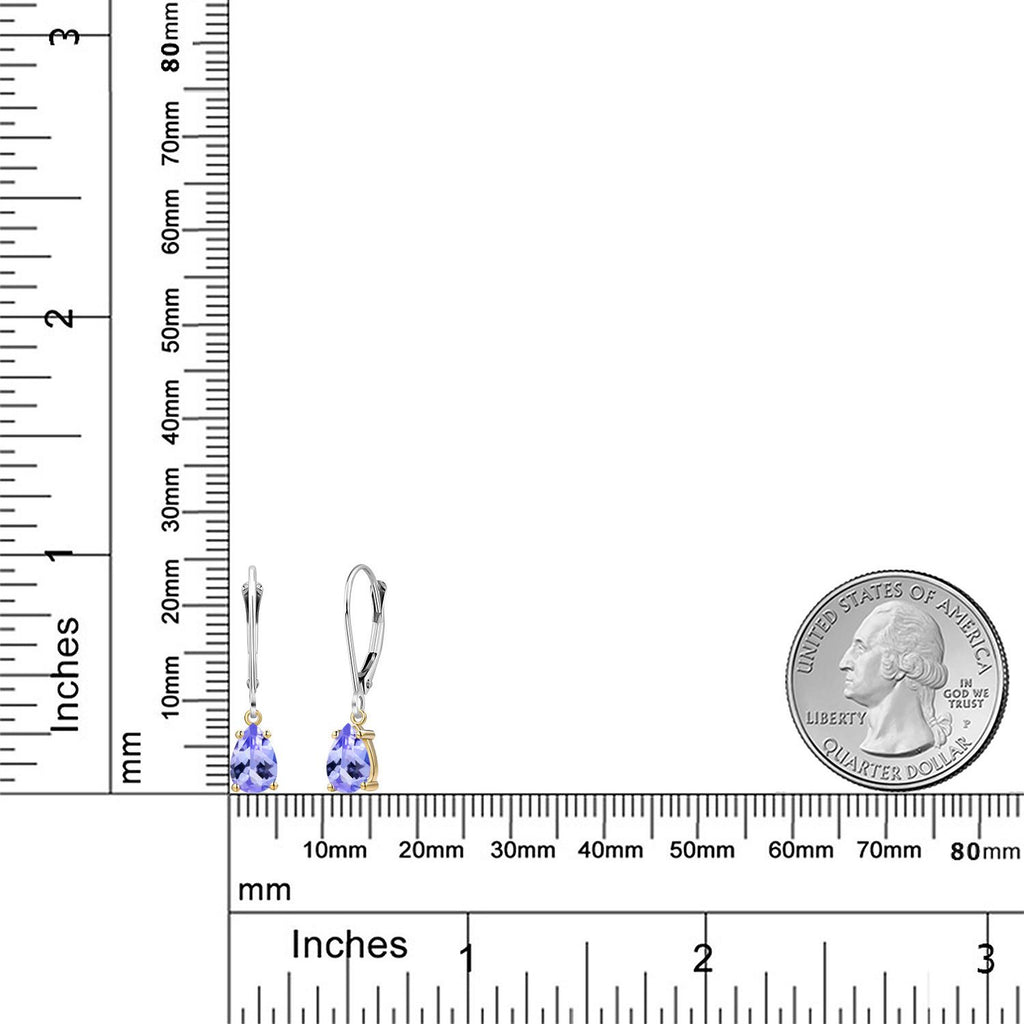 Earrings in 925 Sterling Silver and 10K Yellow Gold
