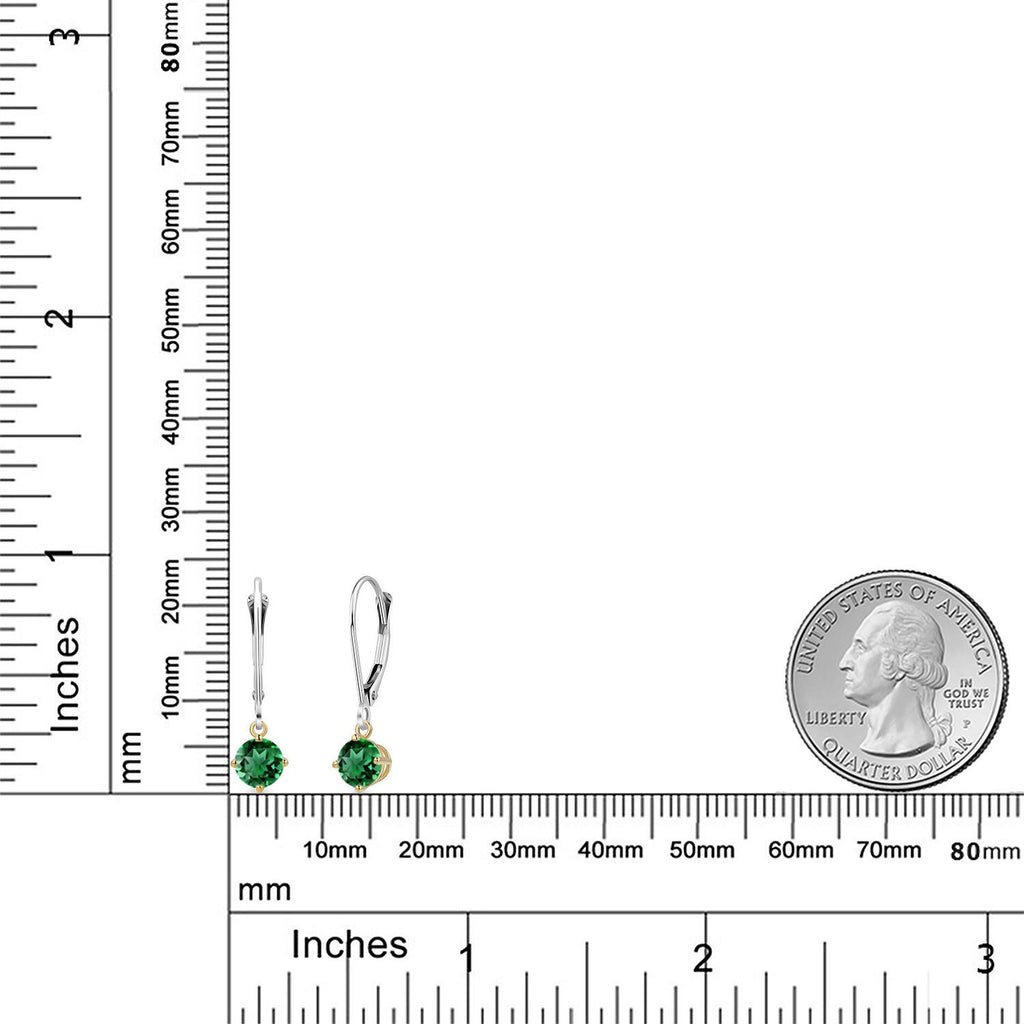 Earrings in 925 Sterling Silver and 10K Yellow Gold
