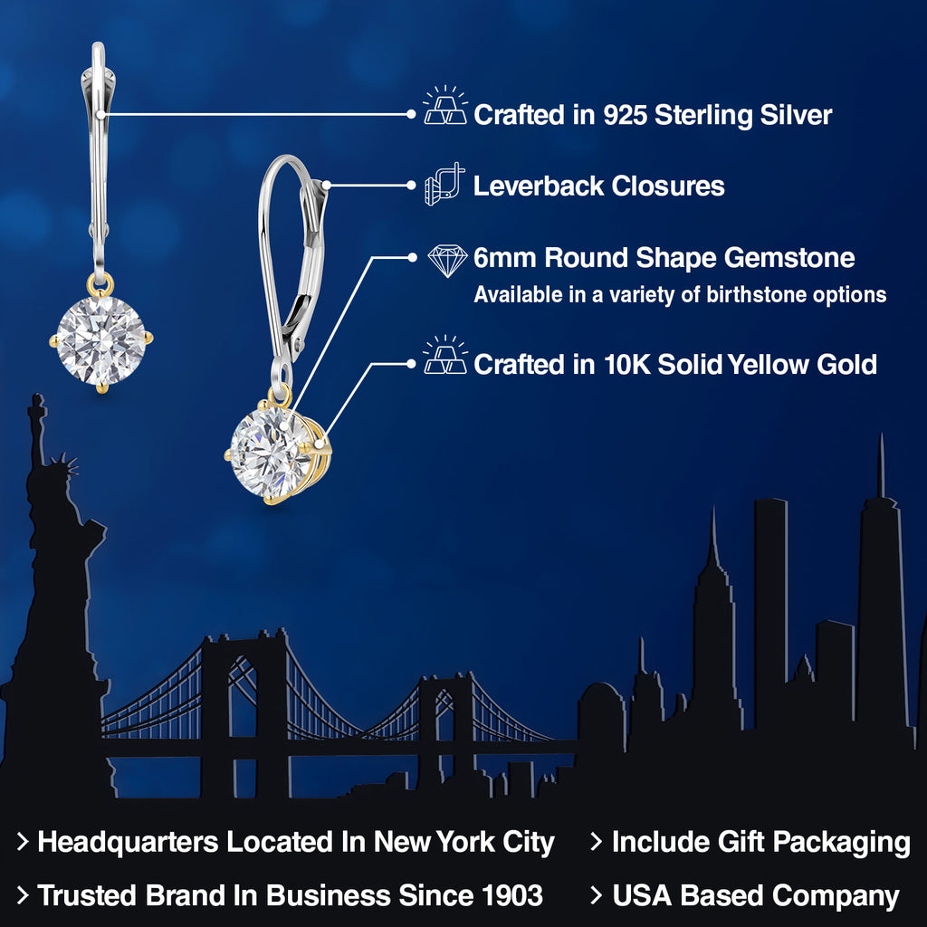 E - F_Earrings in 925 Sterling Silver and 10K Yellow Gold
