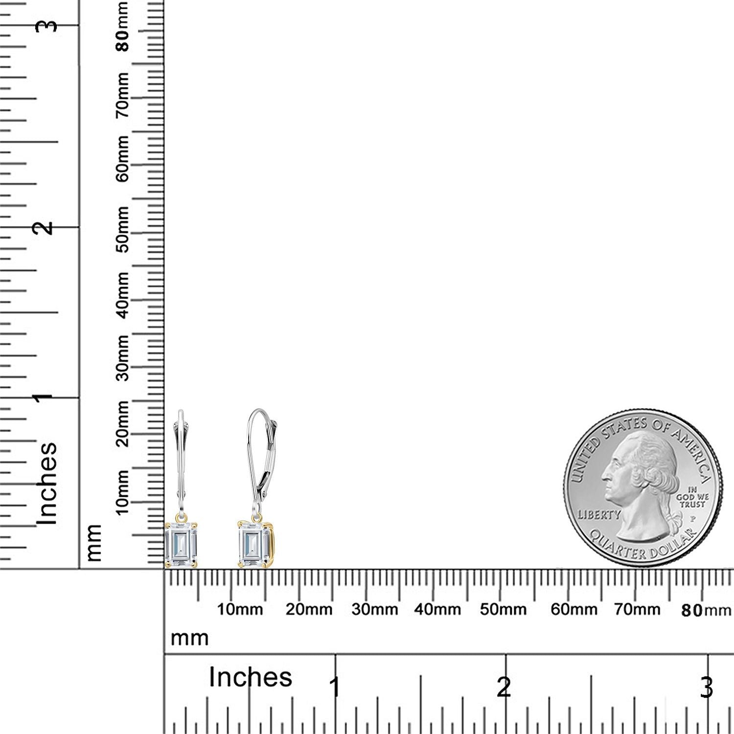 Earrings in 925 Sterling Silver and 10K Yellow Gold