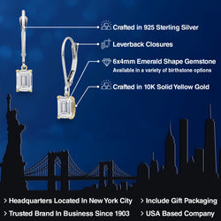 Earrings in 925 Sterling Silver and 10K Yellow Gold