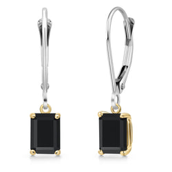 Earrings in 925 Sterling Silver and 10K Yellow Gold