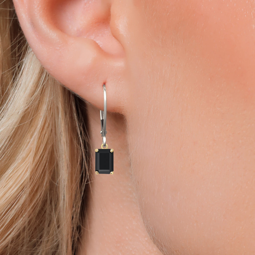 Earrings in 925 Sterling Silver and 10K Yellow Gold