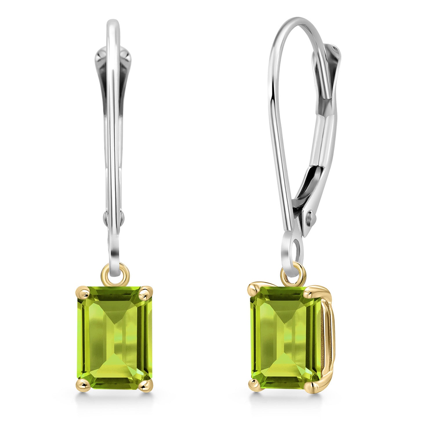 Earrings in 925 Sterling Silver and 10K Yellow Gold