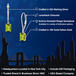 Earrings in 925 Sterling Silver and 10K Yellow Gold