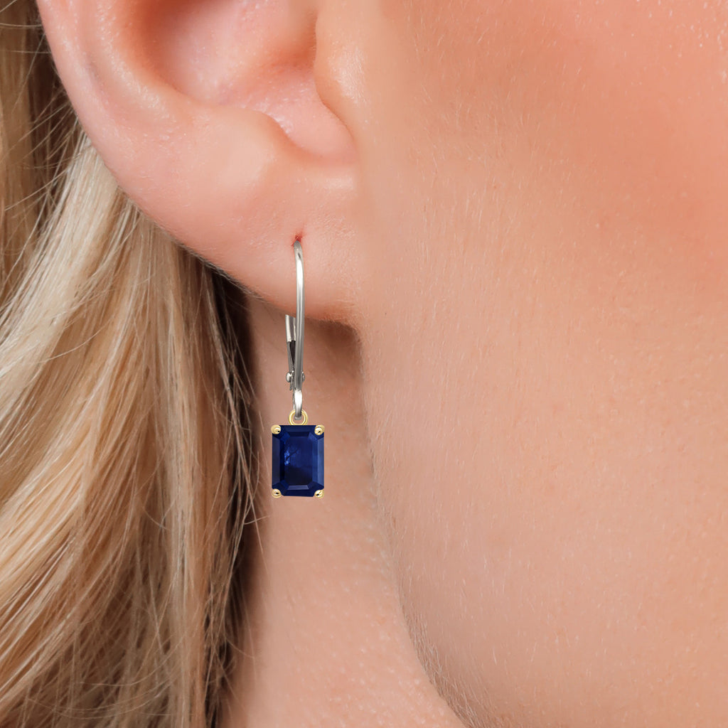 Earrings in 925 Sterling Silver and 10K Yellow Gold
