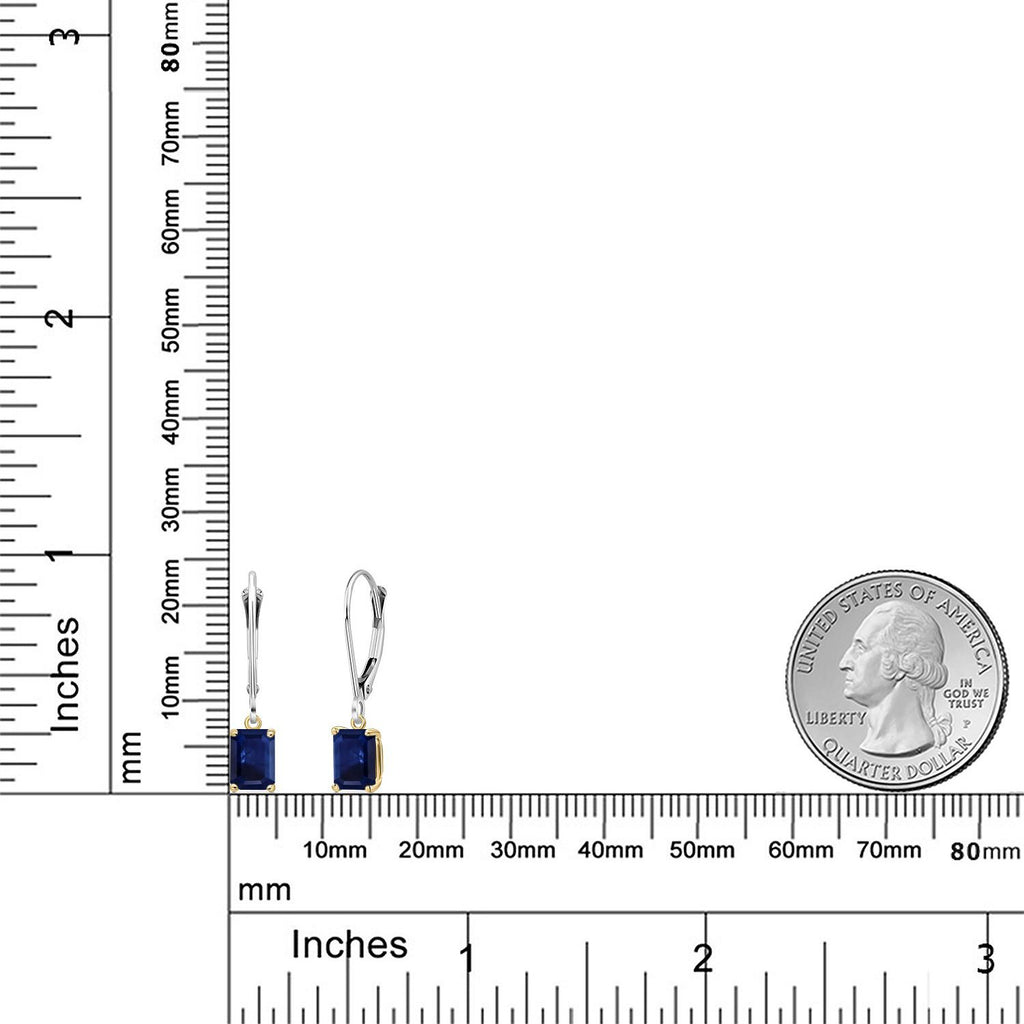 Earrings in 925 Sterling Silver and 10K Yellow Gold