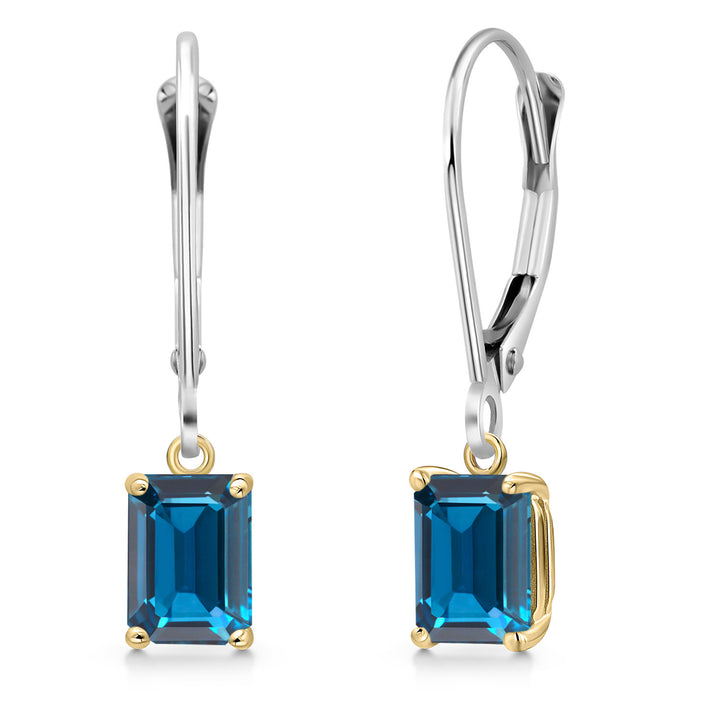 Earrings in 925 Sterling Silver and 10K Yellow Gold