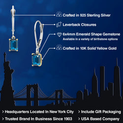 Earrings in 925 Sterling Silver and 10K Yellow Gold