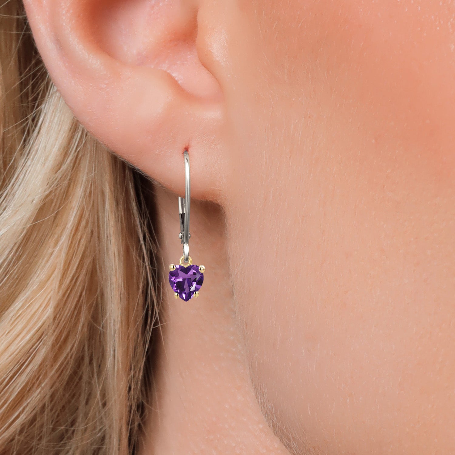 Earrings in 925 Sterling Silver and 10K Yellow Gold