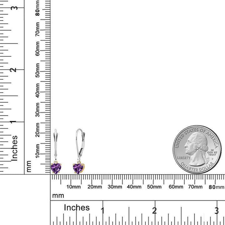 Earrings in 925 Sterling Silver and 10K Yellow Gold