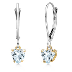 Earrings in 925 Sterling Silver and 10K Yellow Gold