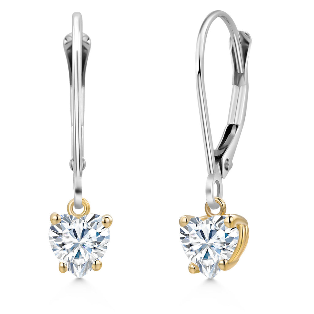 Earrings in 925 Sterling Silver and 10K Yellow Gold