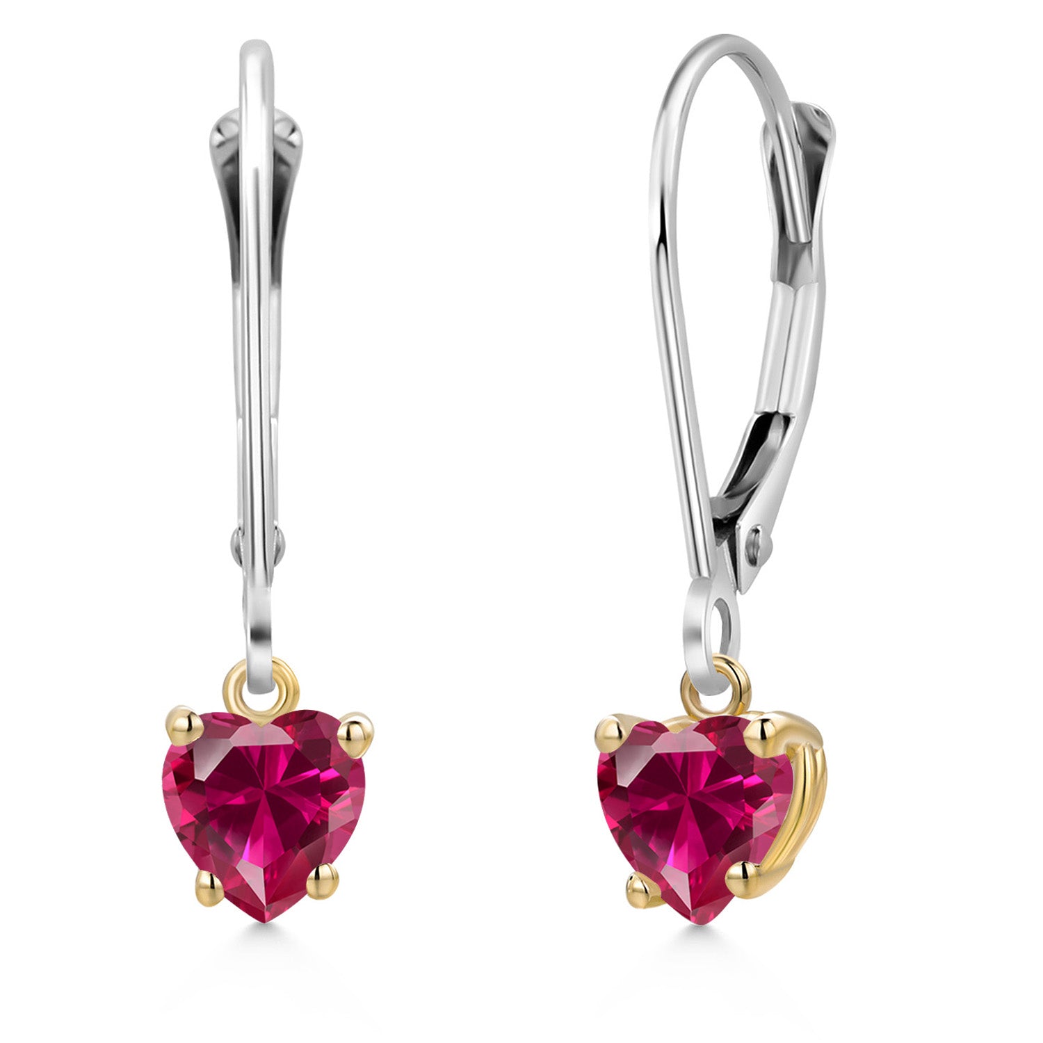 Earrings in 925 Sterling Silver and 10K Yellow Gold