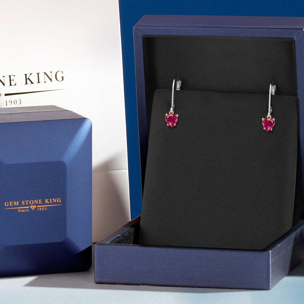 Earrings in 925 Sterling Silver and 10K Yellow Gold