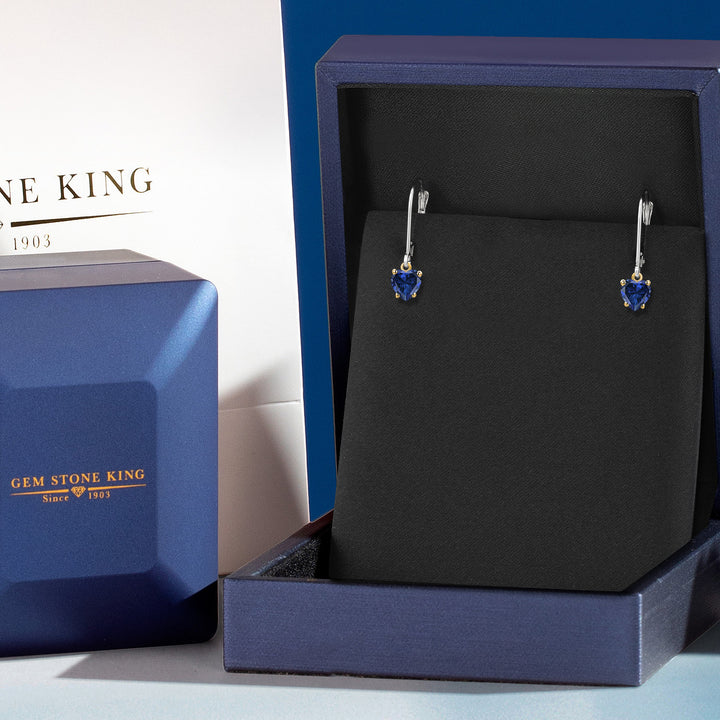 Earrings in 925 Sterling Silver and 10K Yellow Gold