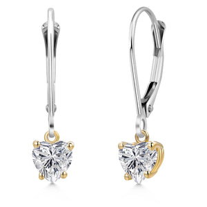 Earrings in 925 Sterling Silver and 10K Yellow Gold