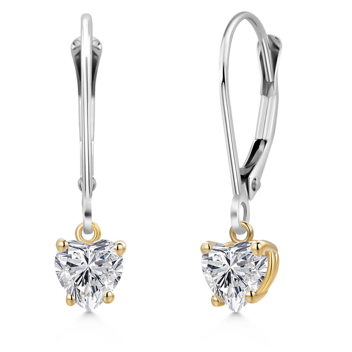 Earrings in 925 Sterling Silver and 10K Yellow Gold