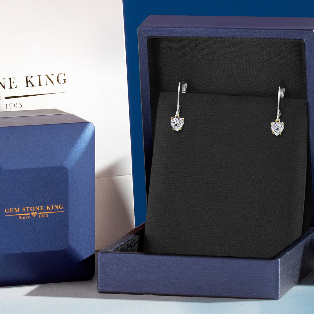 Earrings in 925 Sterling Silver and 10K Yellow Gold