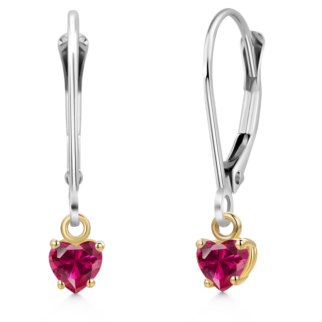 Earrings in 925 Sterling Silver and 10K Yellow Gold