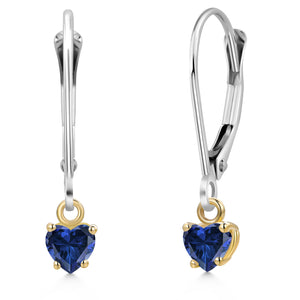 Earrings in 925 Sterling Silver and 10K Yellow Gold