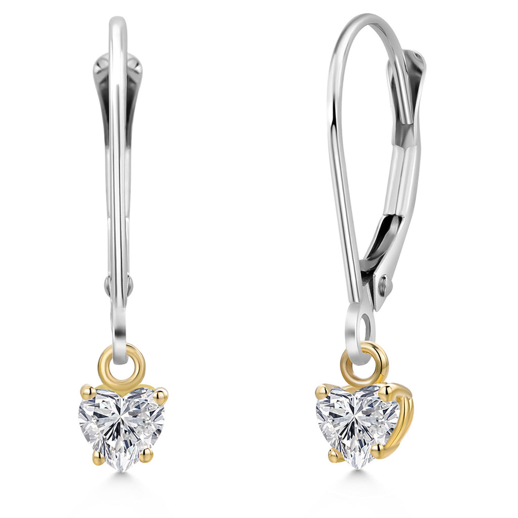 Earrings in 925 Sterling Silver and 10K Yellow Gold