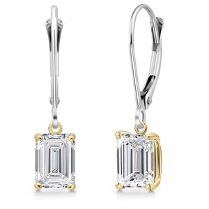 E - F_Earrings in 925 Sterling Silver and 10K Yellow Gold