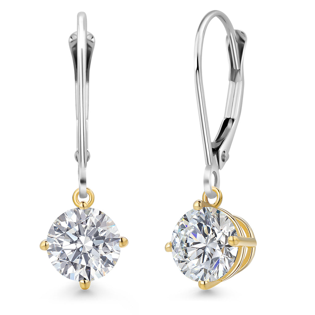 Earrings in 925 Sterling Silver and 10K Yellow Gold