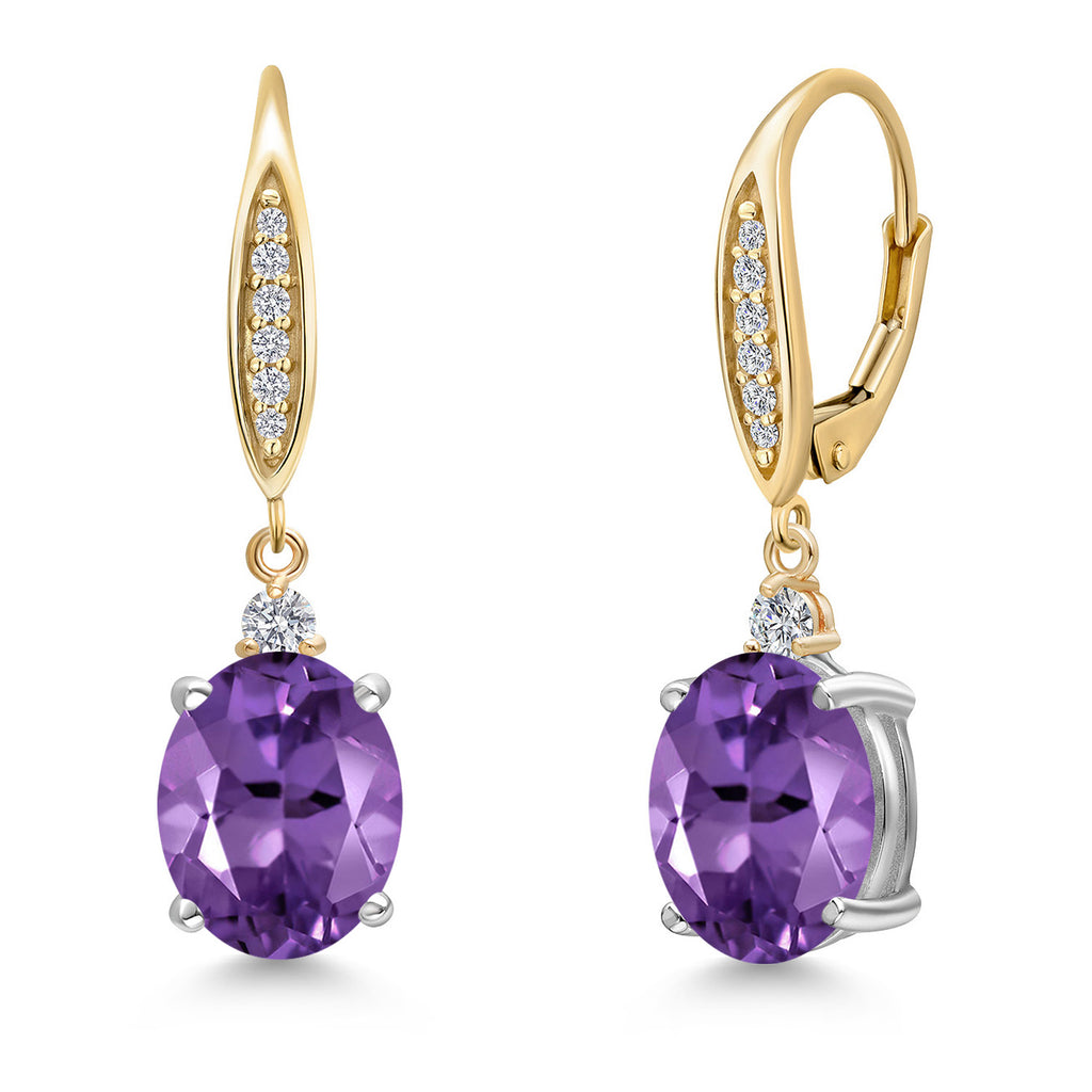 Earrings in 925 Sterling Silver and 10K Yellow Gold