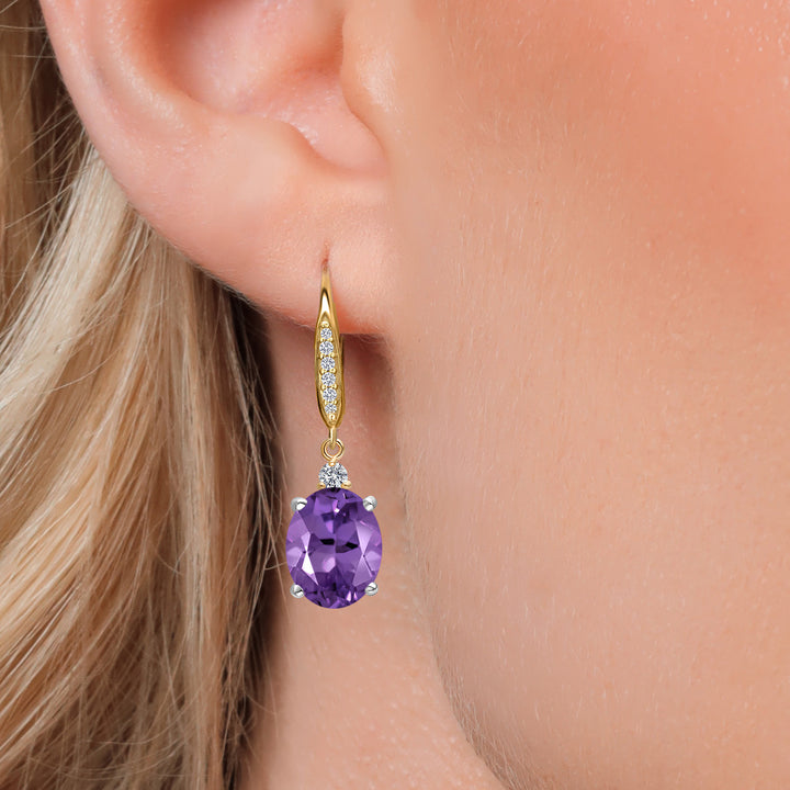 Earrings in 925 Sterling Silver and 10K Yellow Gold