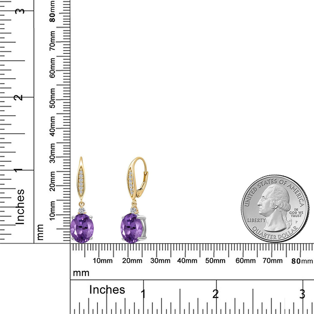 Earrings in 925 Sterling Silver and 10K Yellow Gold