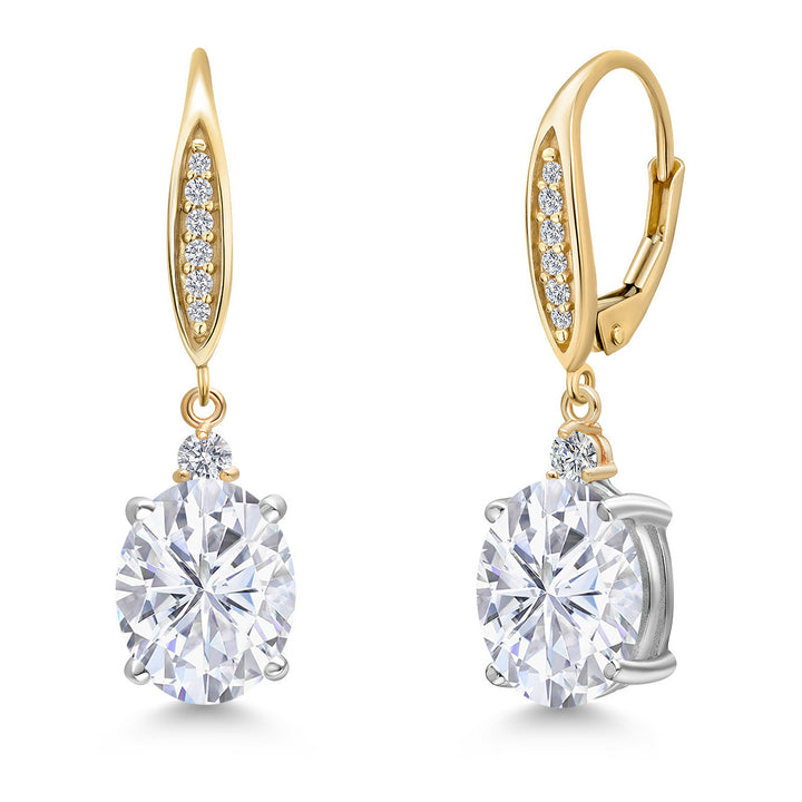 Earrings in 925 Sterling Silver and 10K Yellow Gold